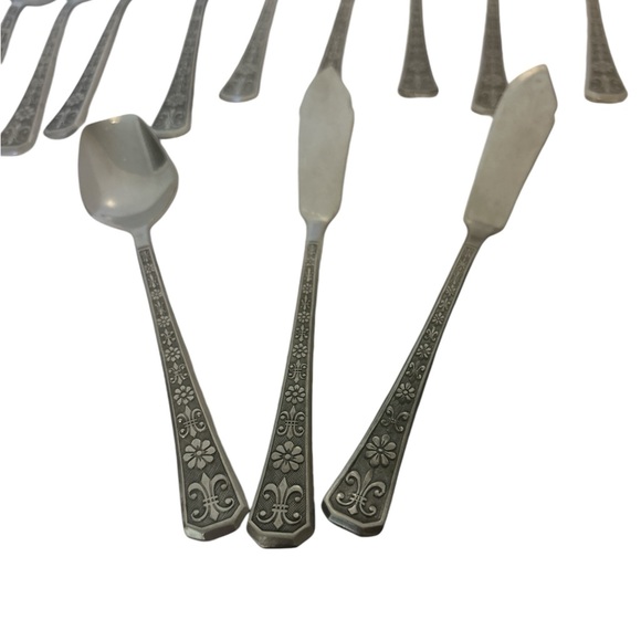 INTERPUR Florenz Stainless Steel Flatware Mixed LotTotal 16 Pieces Spoons Forks - Picture 5 of 7